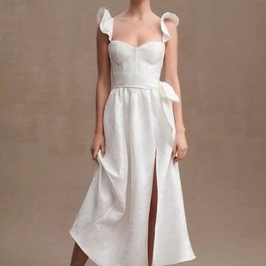 V. Chapman Vera Dress in White Baroque Floral